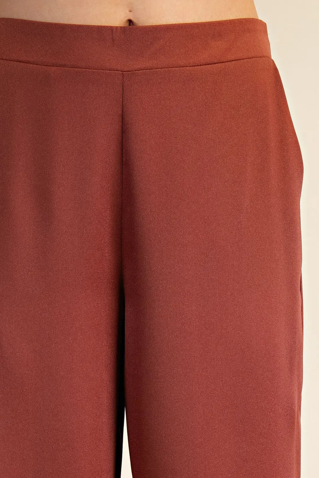SIENNA HIGH-WAISTED WIDE LEG SATIN PANTS