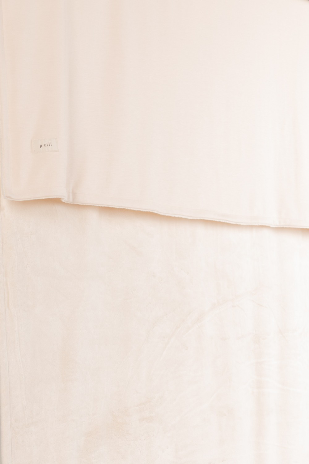 EGGSHELL PCILL BUTTER MODAL PLUSH LINED THROW BLANKET