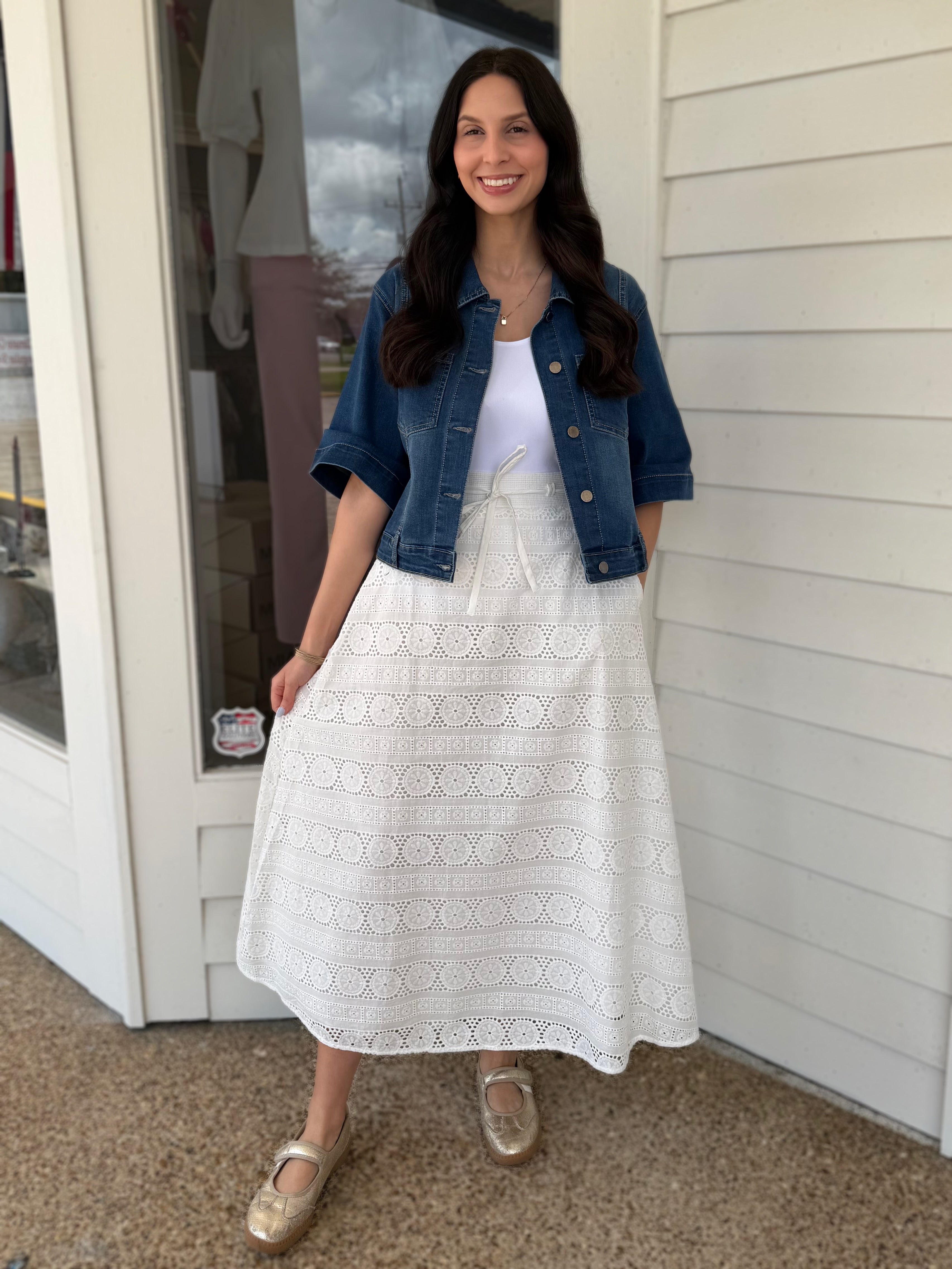 MEDIUM INDIGO DENIM SHORT SLEEVE JACKET