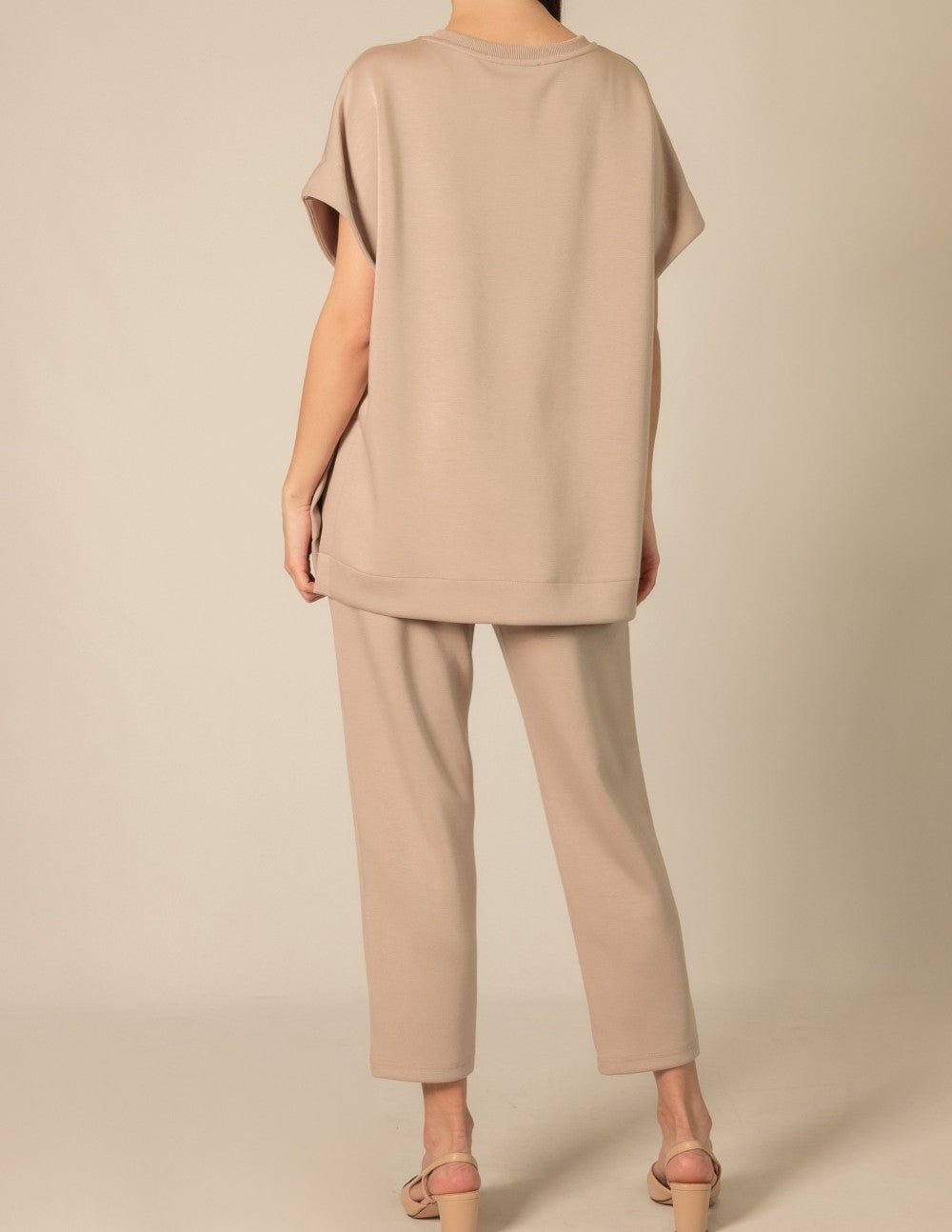 TAUPE PCILL BUTTER MODAL ANKLE PANTS