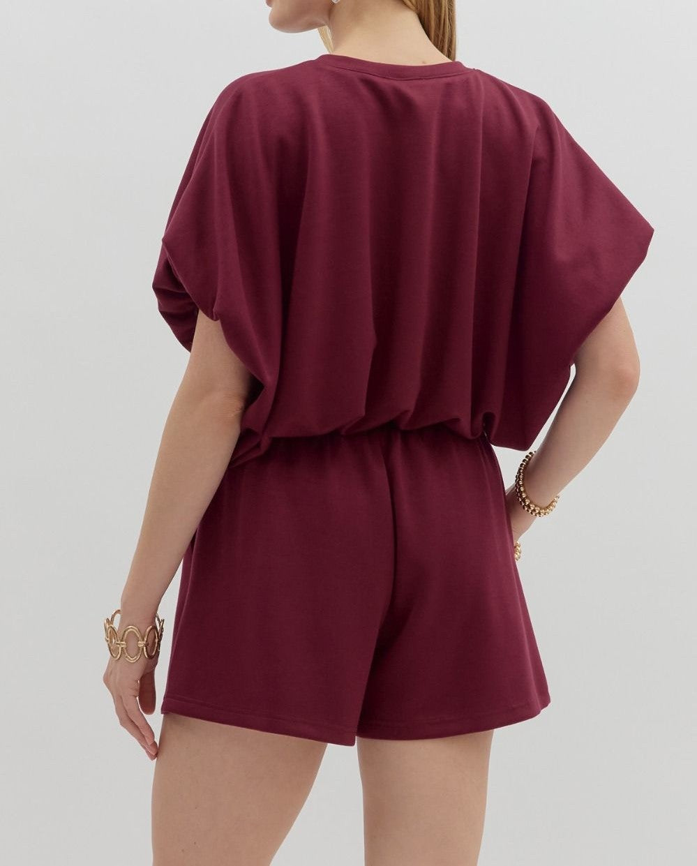 WINE BUBBLE HEM PULLOVER TOP