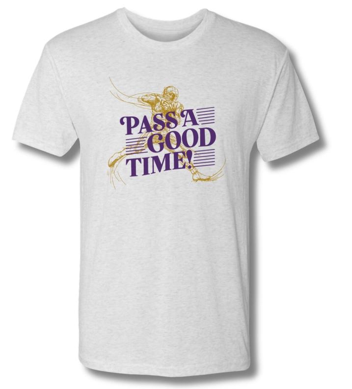 HEATHER WHITE PASS A GOOD TIME TEE