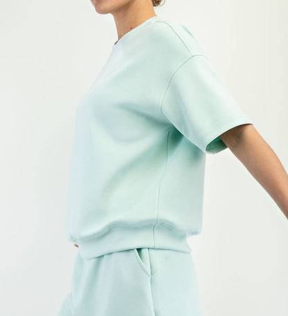 SOFT MINT MODAL SCUBA BASIC SHORT SLEEVE TOP