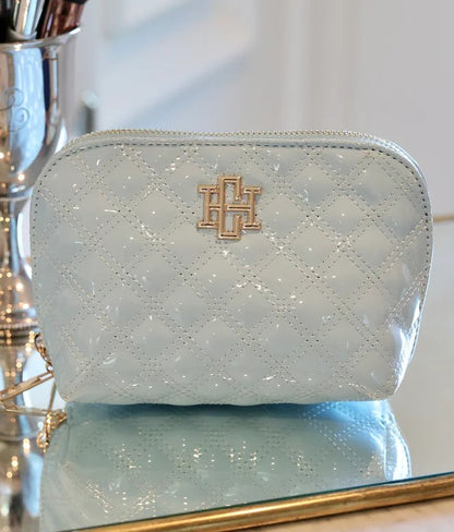 LIGHT BLUE PATENT IBIZA SMALL POUCH