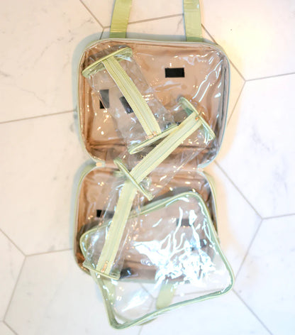 LIME EMBOSSED CROC PUNTA CANA LARGE CASE