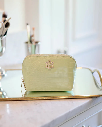 LIME EMBOSSED CROC IBIZA SMALL POUCH