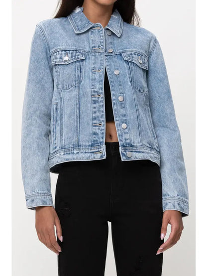 MID LENGTH CLASSIC DENIM JACKET