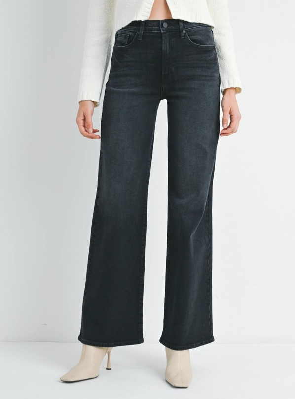 WASHED BLACK PALAZZO JEAN