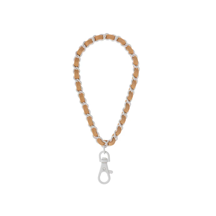 CARAMEL &amp; WHITE SWIRL PHONE WRISTLET