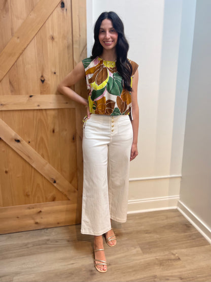 FLORAL PRINT SLEEVELESS SAMI TOP