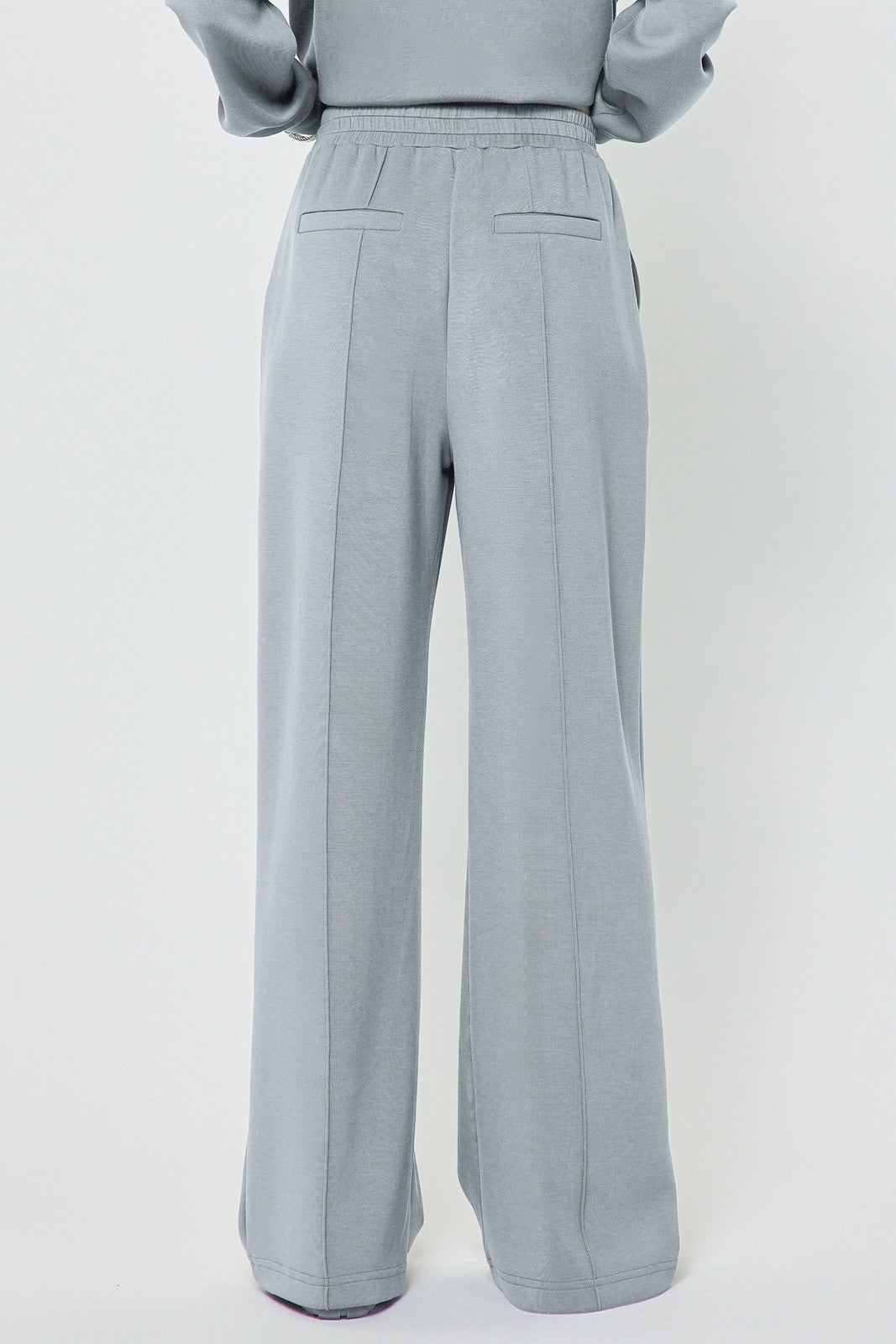 LIGHT DUSTY BLUE RELAXED WIDE LEG MODAL SWEATPANTS