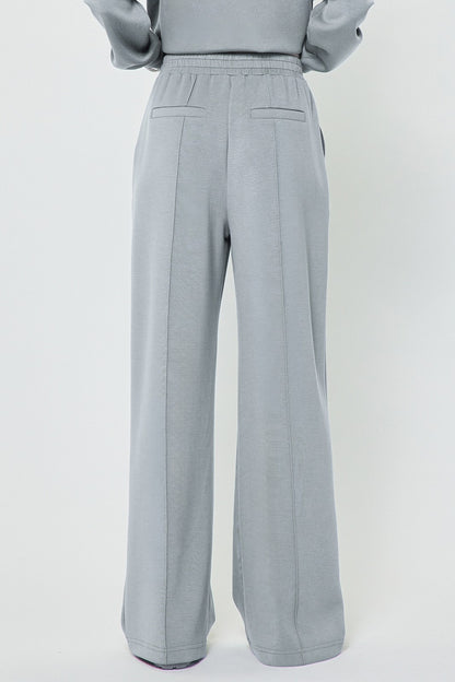 LIGHT DUSTY BLUE RELAXED WIDE LEG MODAL SWEATPANTS