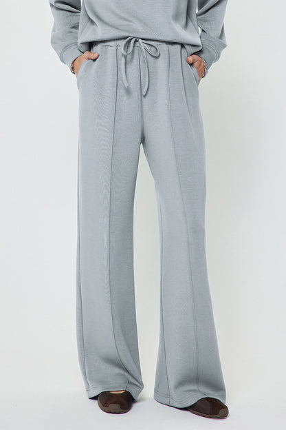 LIGHT DUSTY BLUE RELAXED WIDE LEG MODAL SWEATPANTS