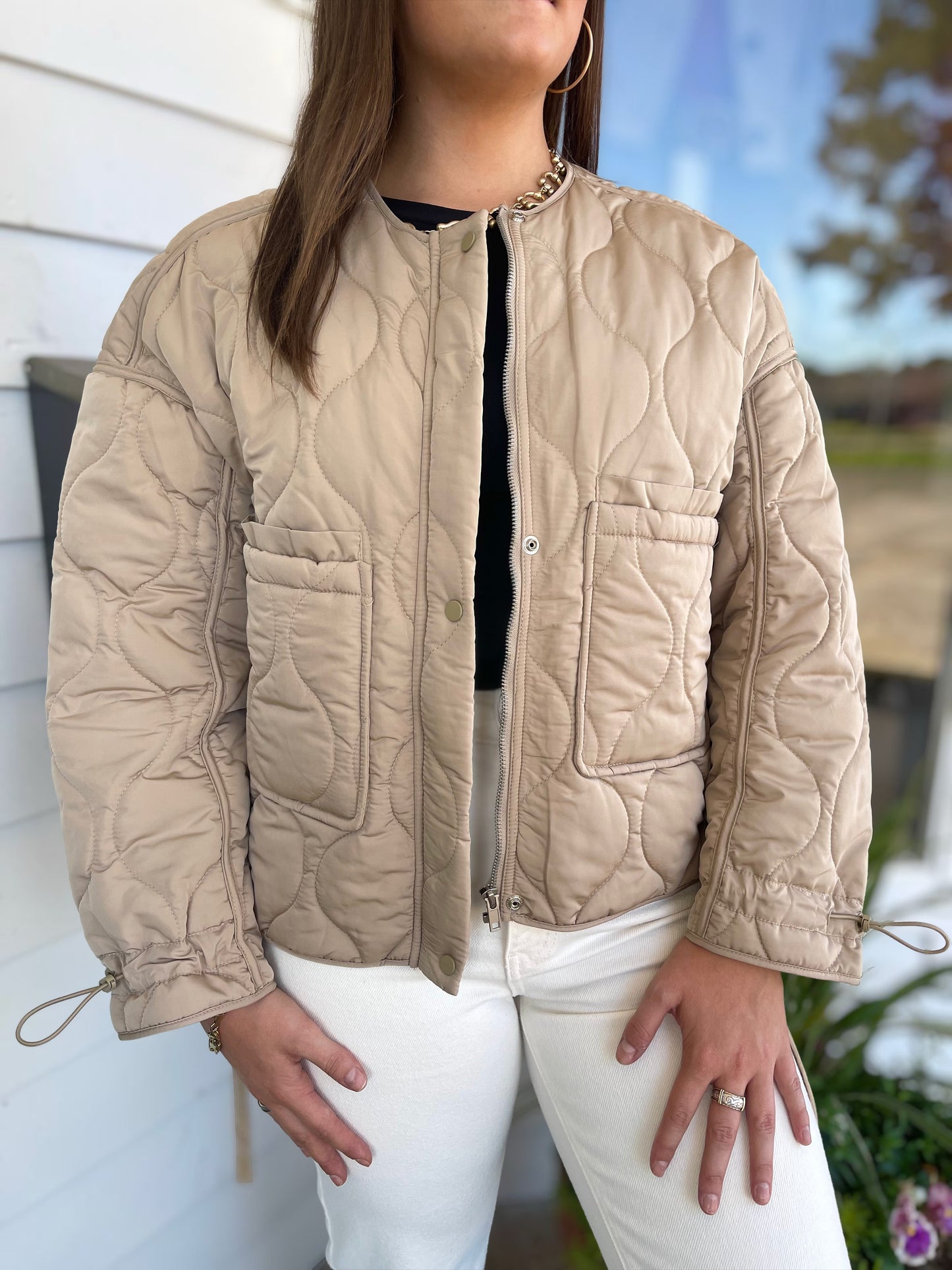 TAN QUILTED JACKET