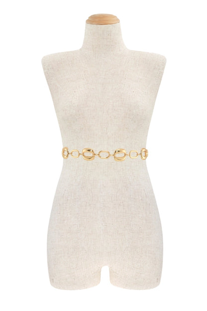 GOLD OVAL LINK CHAIN BELT