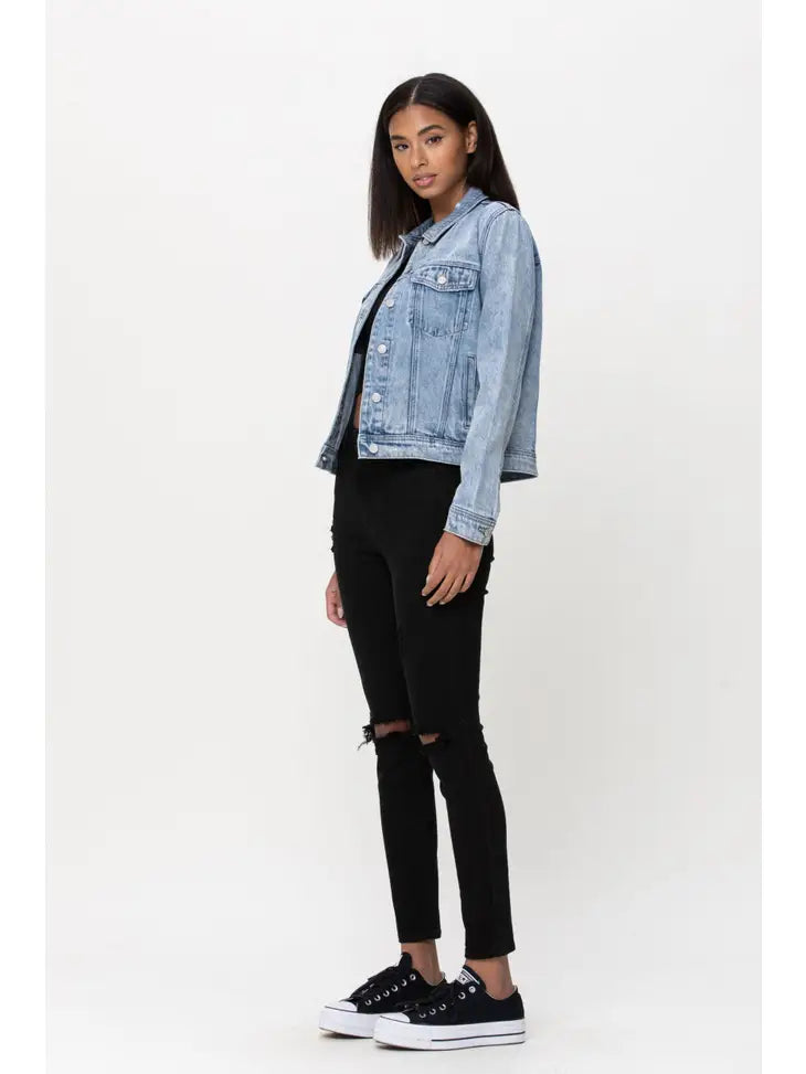 MID LENGTH CLASSIC DENIM JACKET