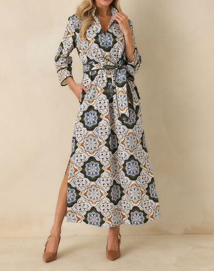 MANOR HOUSE PRINT WRAP MATILDA MAXI DRESS