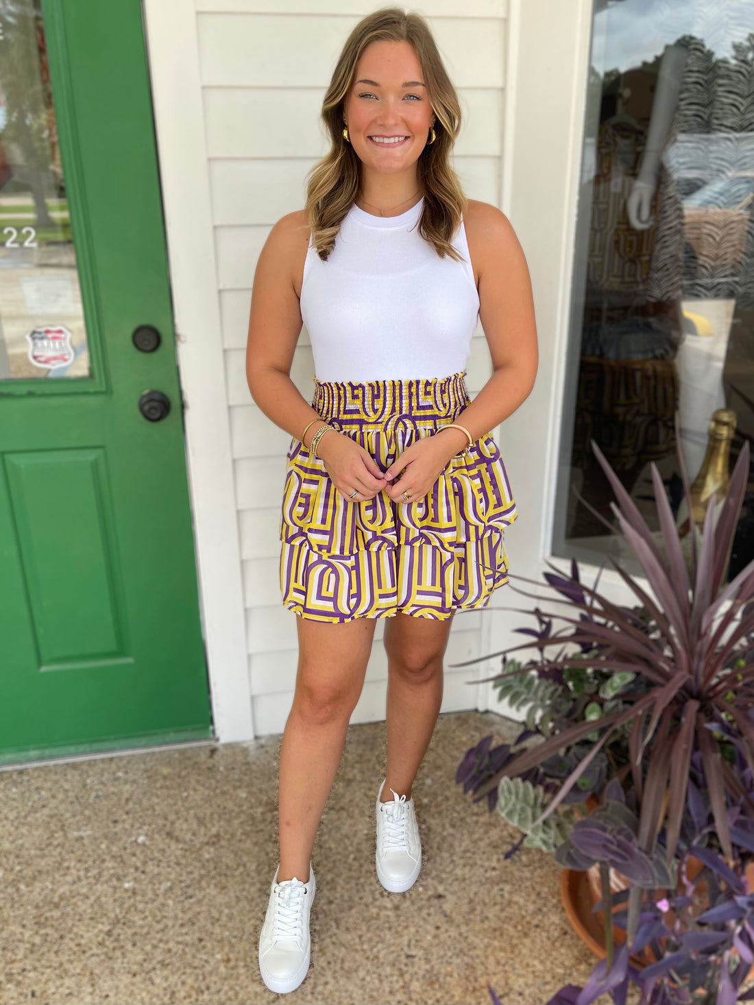 PURPLE &amp; GOLD TOUCHDOWN MARLEY SKIRT