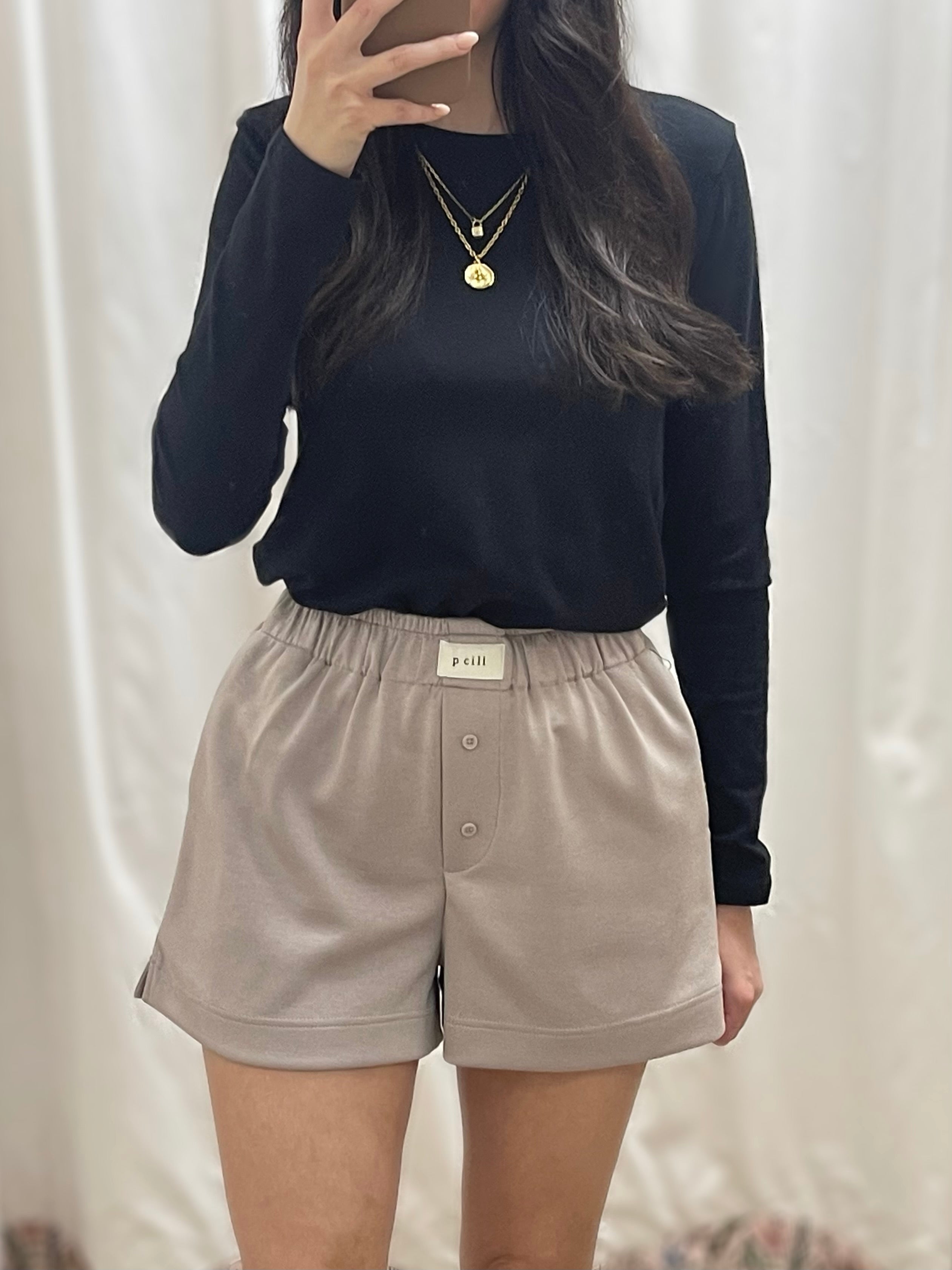 TAUPE PCILL BUTTER MODAL BOXER SHORTS