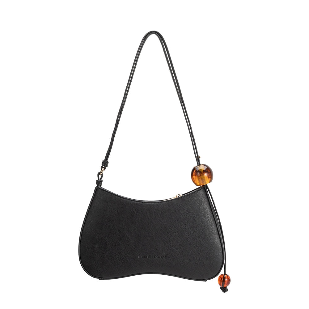 BLACK PILAR RECYCLED VEGAN SHOULDER BAG