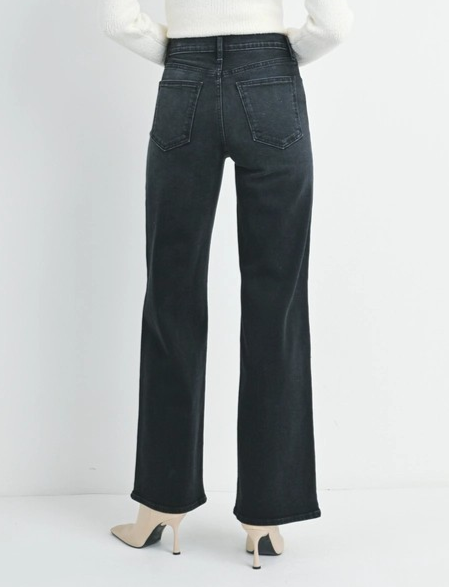 WASHED BLACK PALAZZO JEAN
