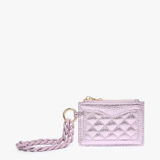 CUPID RHODES QUILTED WRISTLET WALLET WITH CHAIN BANGLE