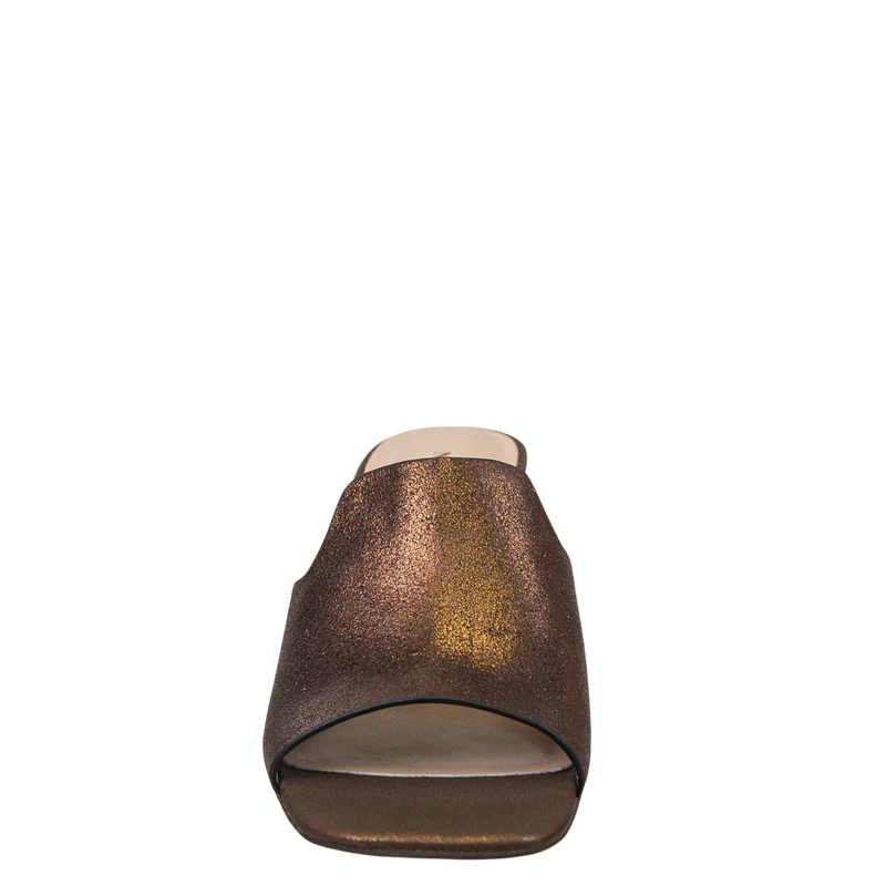 BRONZE AUSTERE HEELED SANDALS