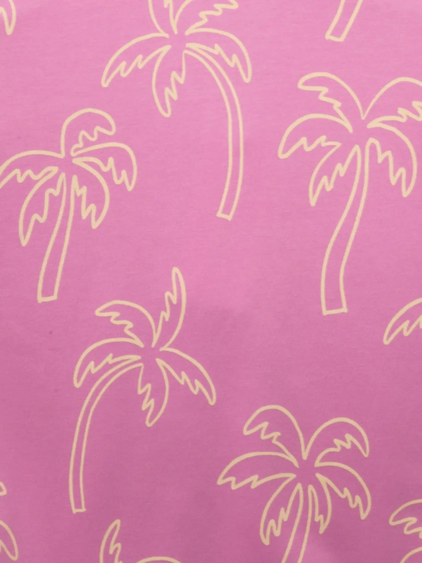 PINK PALM TREE PRINT LONG SLEEVE SHORT SET