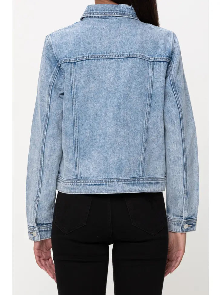 MID LENGTH CLASSIC DENIM JACKET