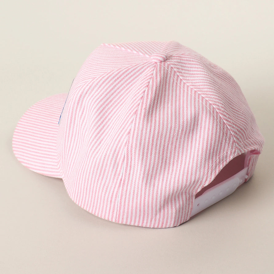 PINK/WHITE SEERSUCKER STRIPE &