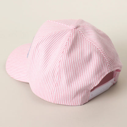 PINK/WHITE SEERSUCKER STRIPE &