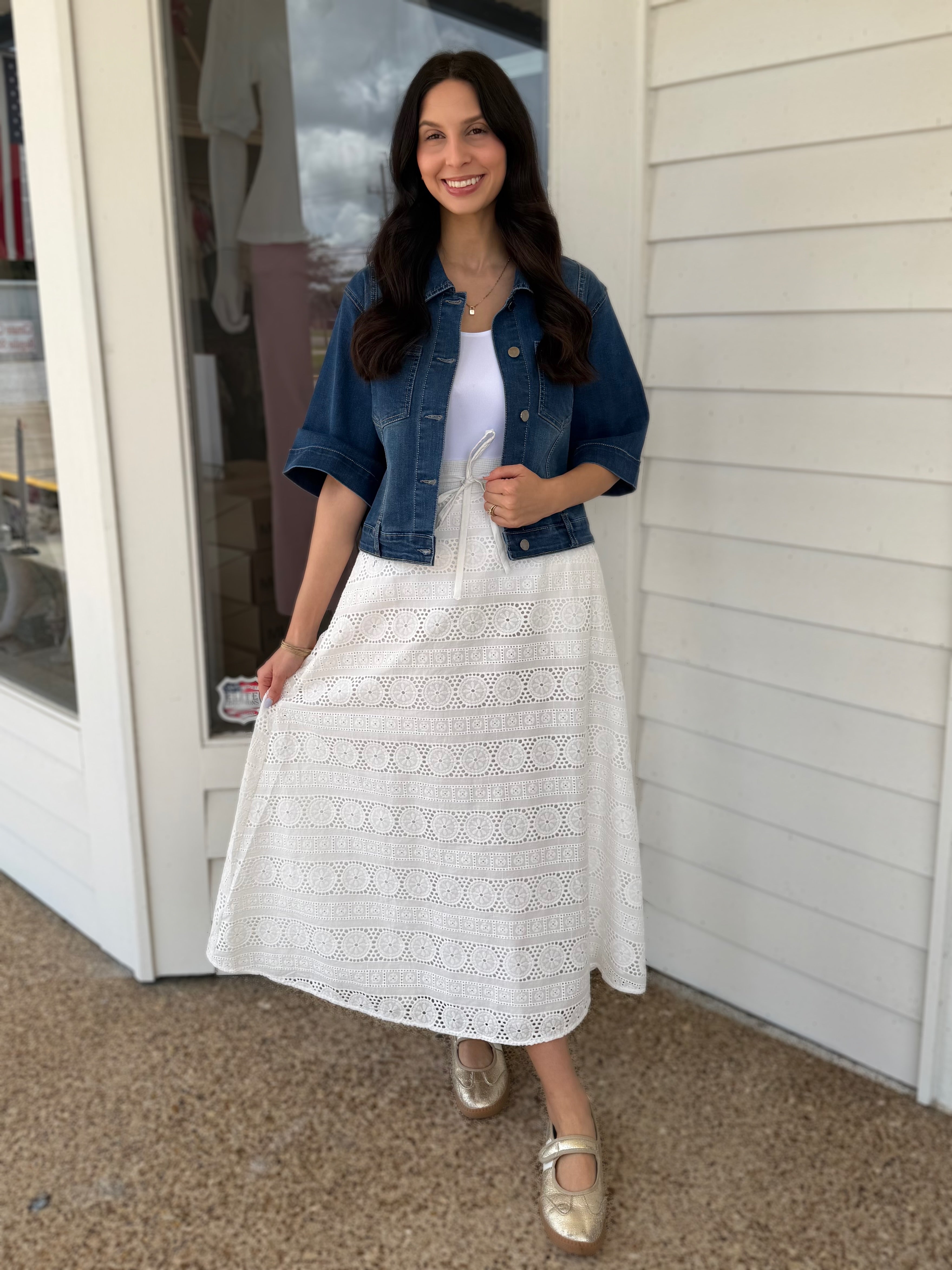 MEDIUM INDIGO DENIM SHORT SLEEVE JACKET