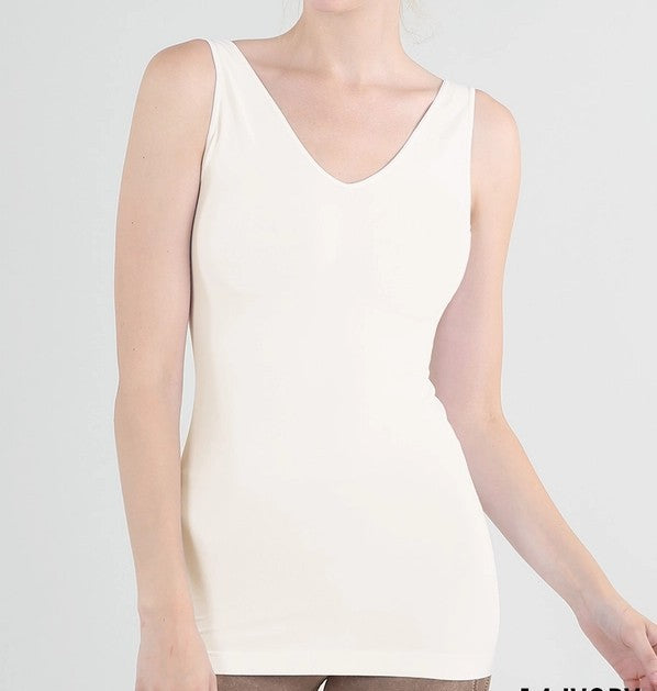 IVORY REVERSIBLE TANK TOP