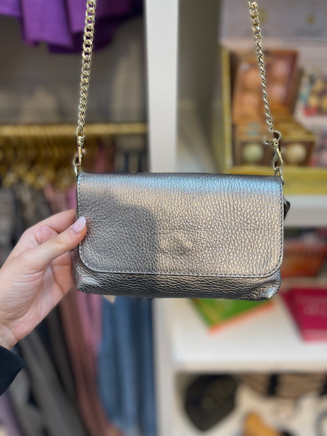 LEATHER CROSSBODY/CLUTCH