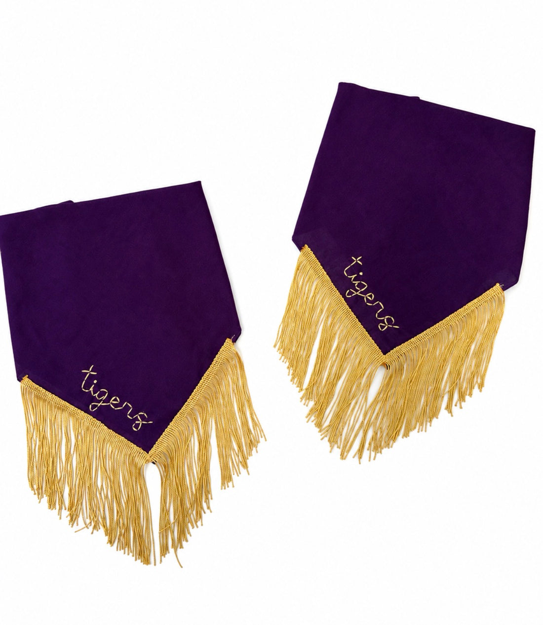 "TIGERS" PURPLE FRINGE SCARF