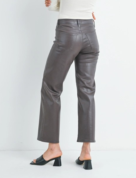 ESPRESSO COATED STRAIGHT LEG JEANS