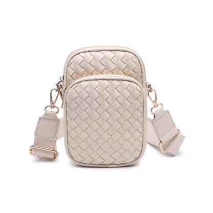 OATMILK WOVEN LEATHER CELESTE CROSSBODY