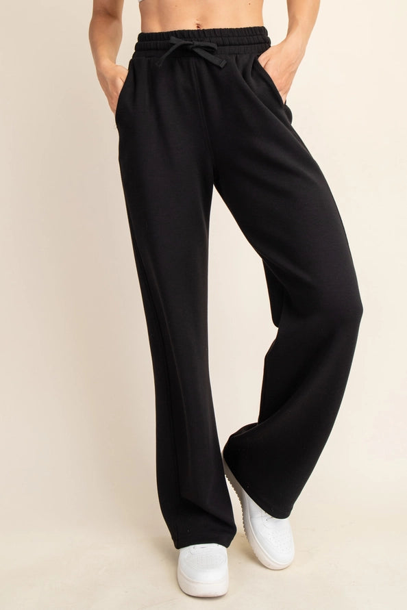 BLACK MODAL SCUBA STRAIGHT LEG PANT