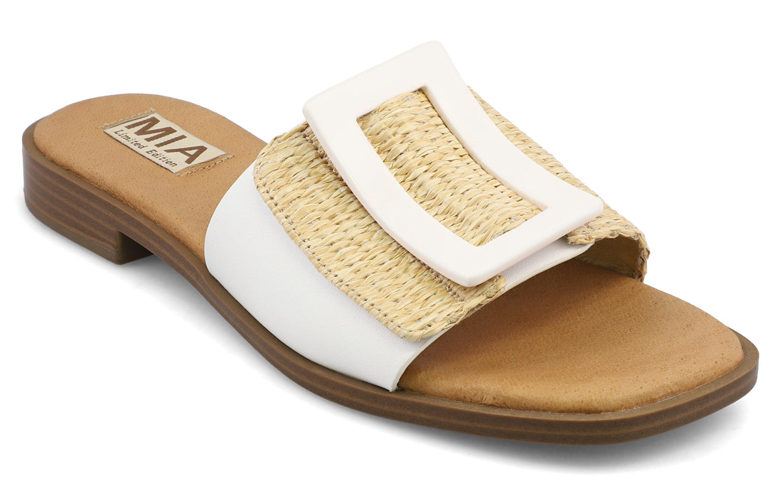 NATURAL/WHITE BARBADOS SANDAL