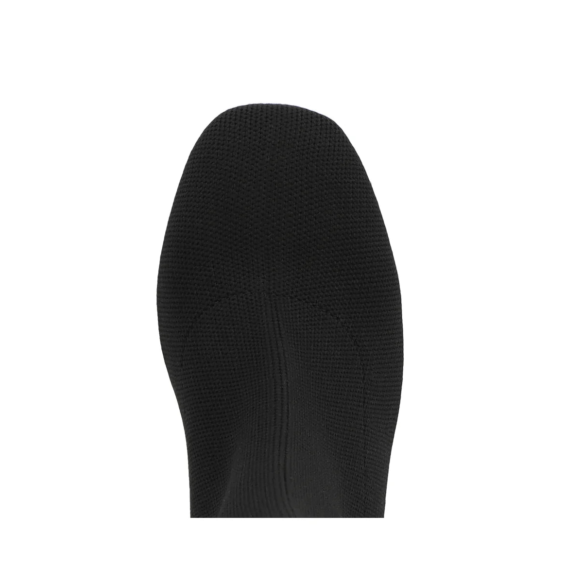 BLACK LEATHER &amp; STRETCH-KNIT BRONWEN BOOT