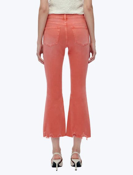TANGERINE TANGO HIGH RISE VINTAGE CROP FLARE DENIM JEANS