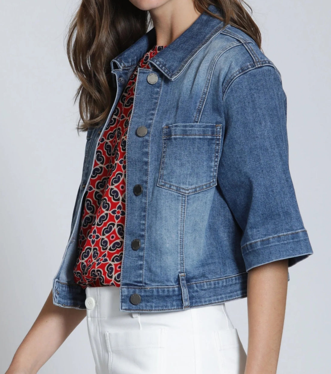 MEDIUM INDIGO DENIM SHORT SLEEVE JACKET