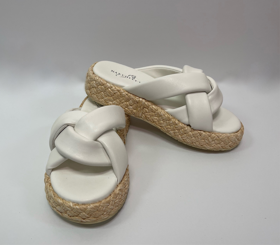 WHITE CUPRO CHAMOIS SLIDE