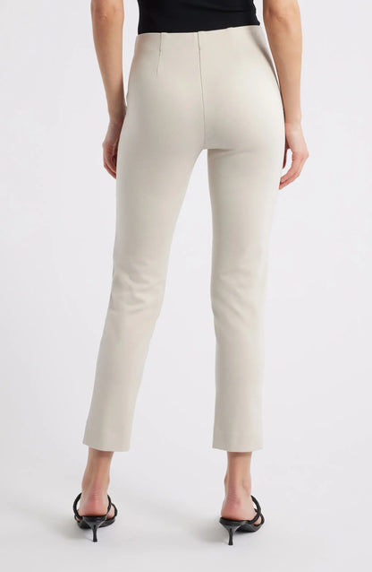 CHAMPAGNE SPLIT HEM PULL-ON PONTE PANT