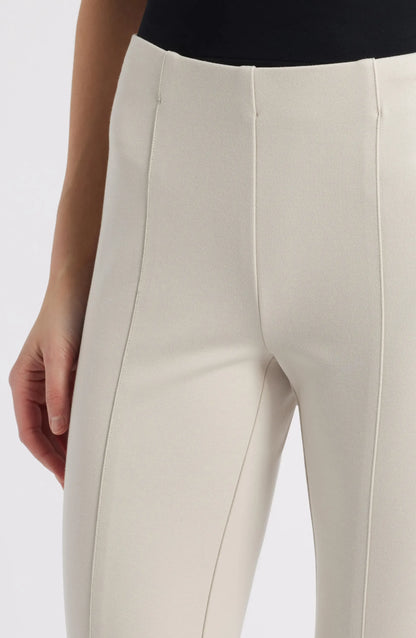 CHAMPAGNE SPLIT HEM PULL-ON PONTE PANT