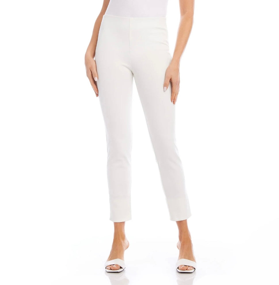 FIFTEEN TWENTY OFF WHITE ANKLE SLIT PANT
