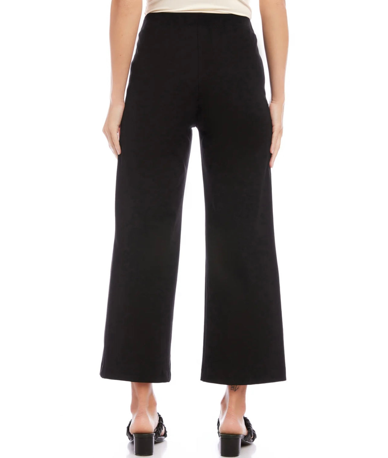 FIFTEEN TWENTY BLACK WIDE LEG CROPPED PANT