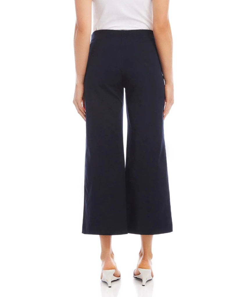 FIFTEEN TWENTY NAVY WIDE LEG CROPPED PANT