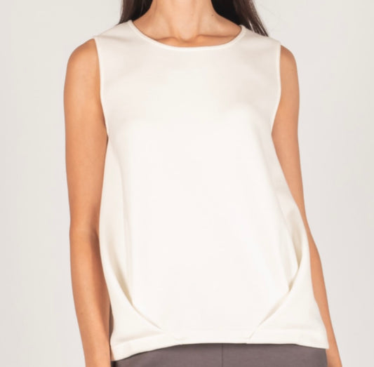 CREAM PCILL SLEEVELESS TOP