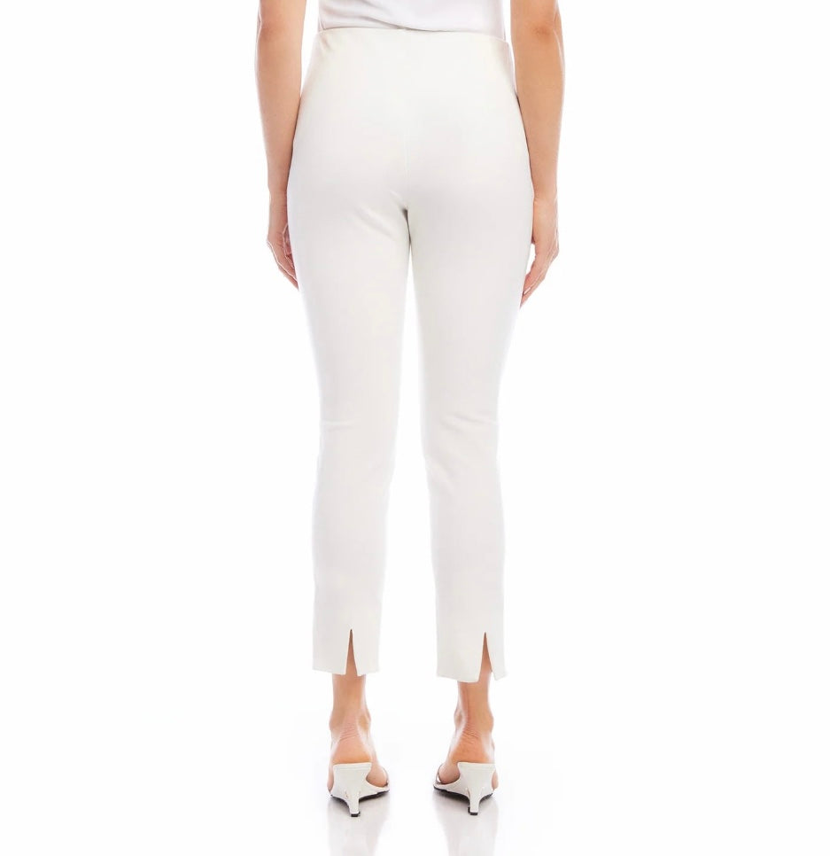 FIFTEEN TWENTY OFF WHITE ANKLE SLIT PANT